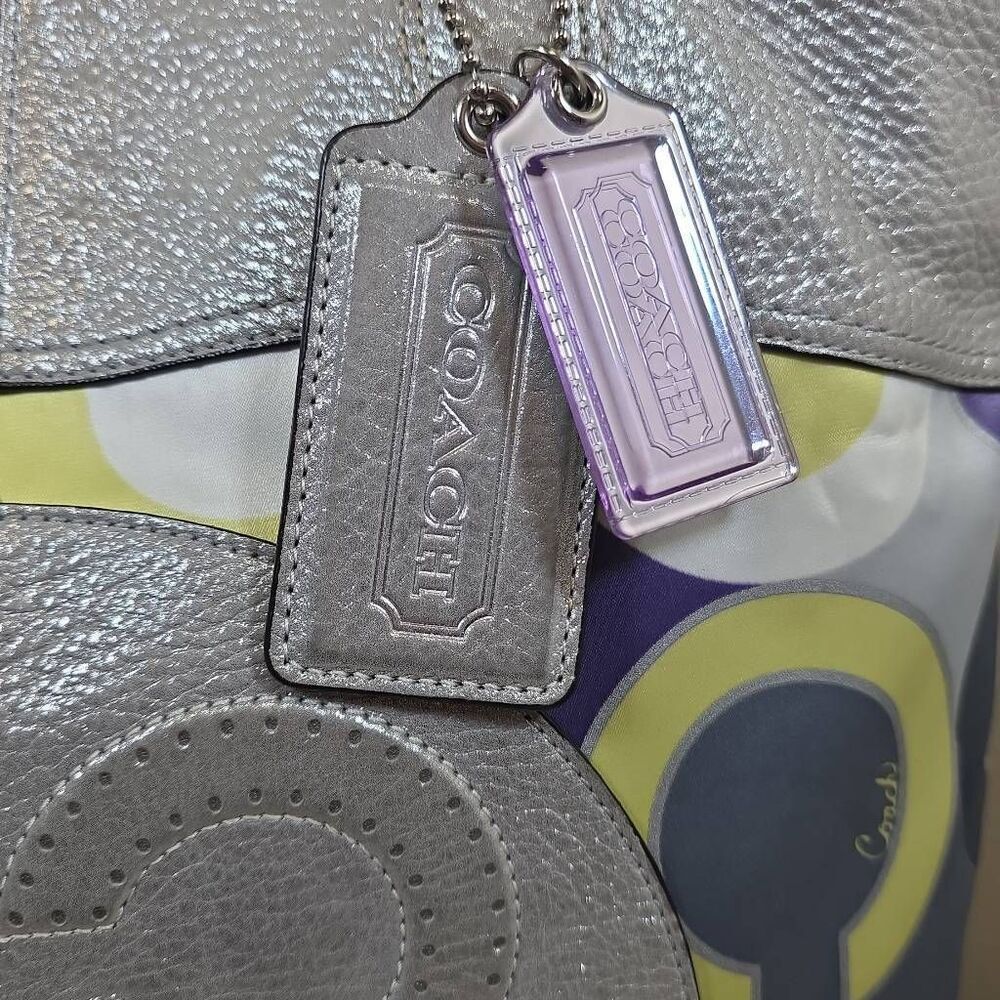Coach Julia Op Art Signature Tote | Matching Wallet - Picture 4 of 16